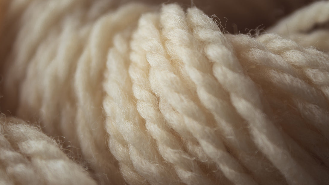 a close up of a skein of yarn