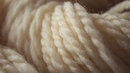 a close up of a skein of yarn