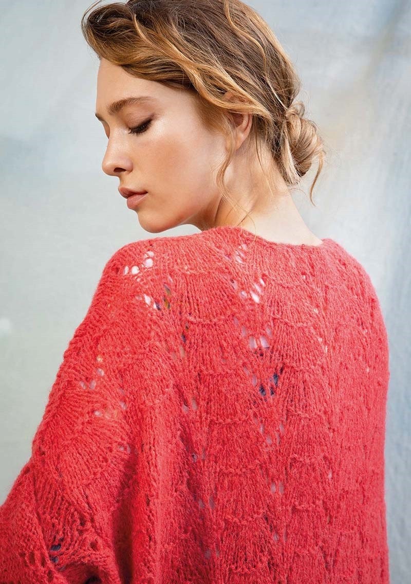 Gilet long - fil Alpaca Superlight - Modèle 36 FAM 272 - détail