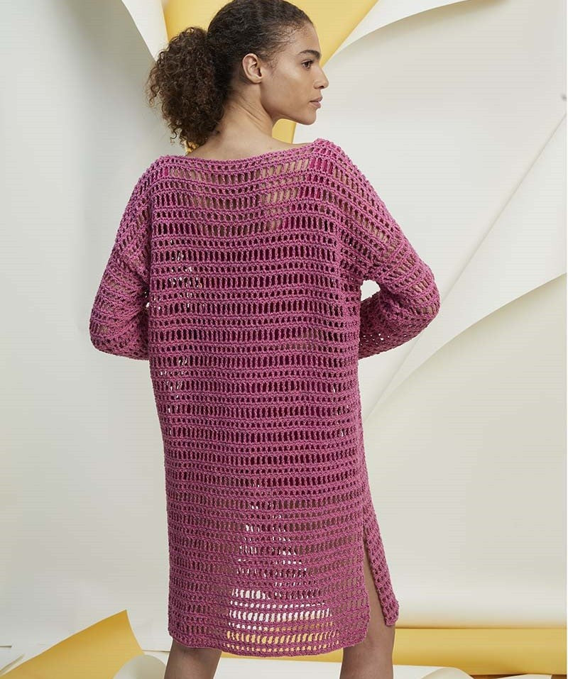 Robe au crochet - fil KIMBERLEY - Modèle 13 FAM 267 - Dos