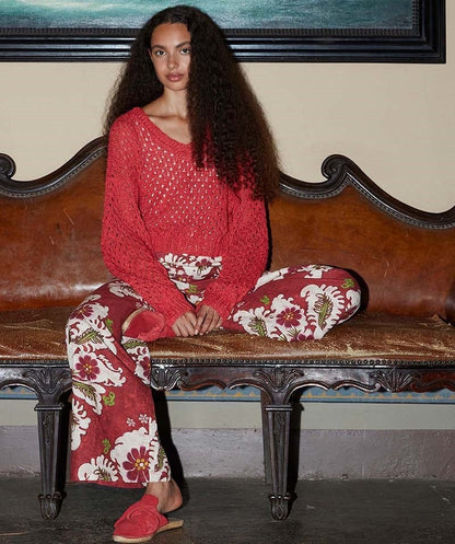 Pull ajouré - fil PRIDE - Modèle 11 WA 8 - porté
