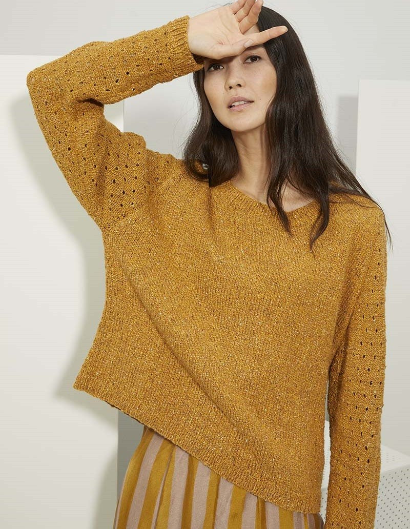 Pull raglan - fil Kylie - Modèle 58 FAM 267 - détail raglan