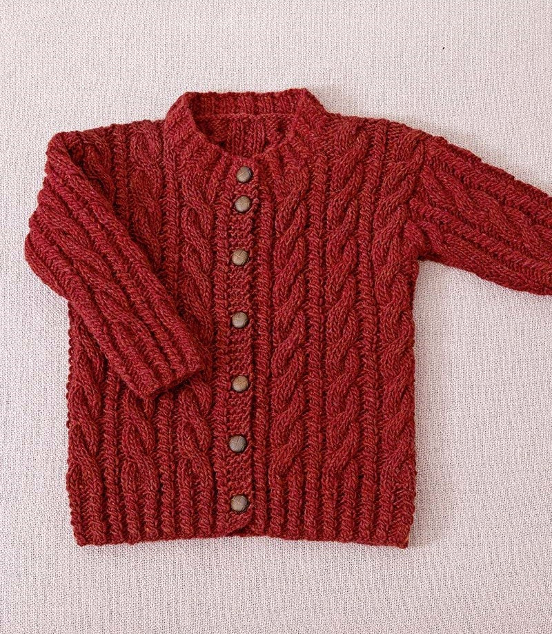 Gilet à torsades enfant - modèle 18 du catalogue FAM 254