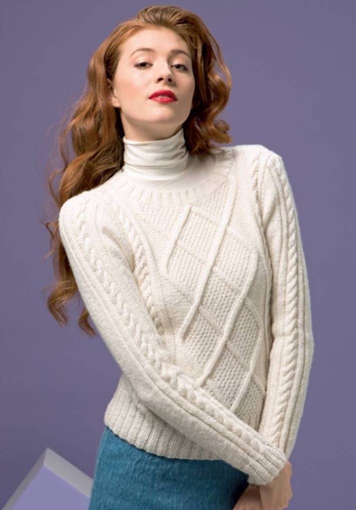 Pull torsades - Silk Merino 1 - 7/8/9/10 (S-M-L-XL)