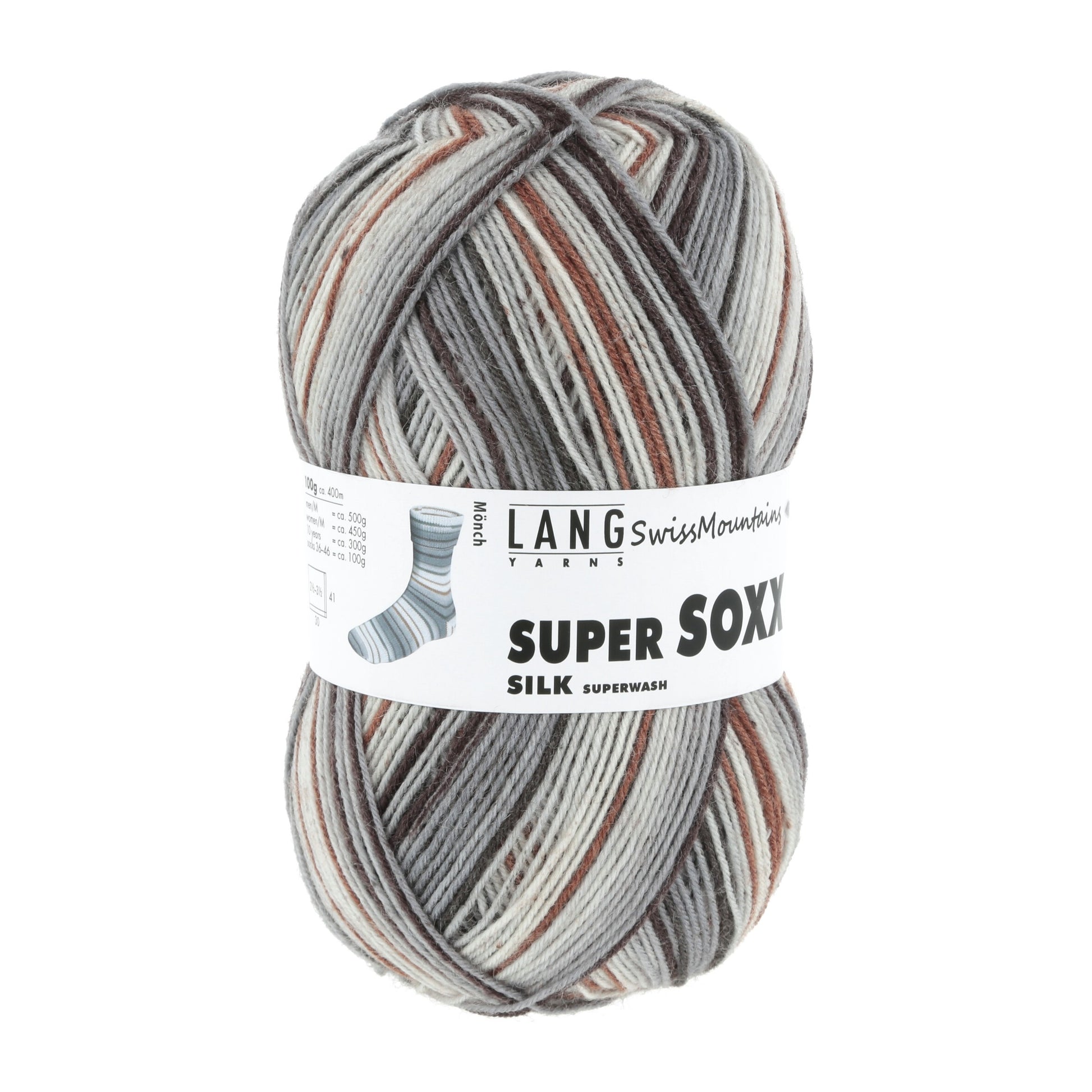 Laine Vierge "SUPER SOXX SILK COLOR 4-FACH"