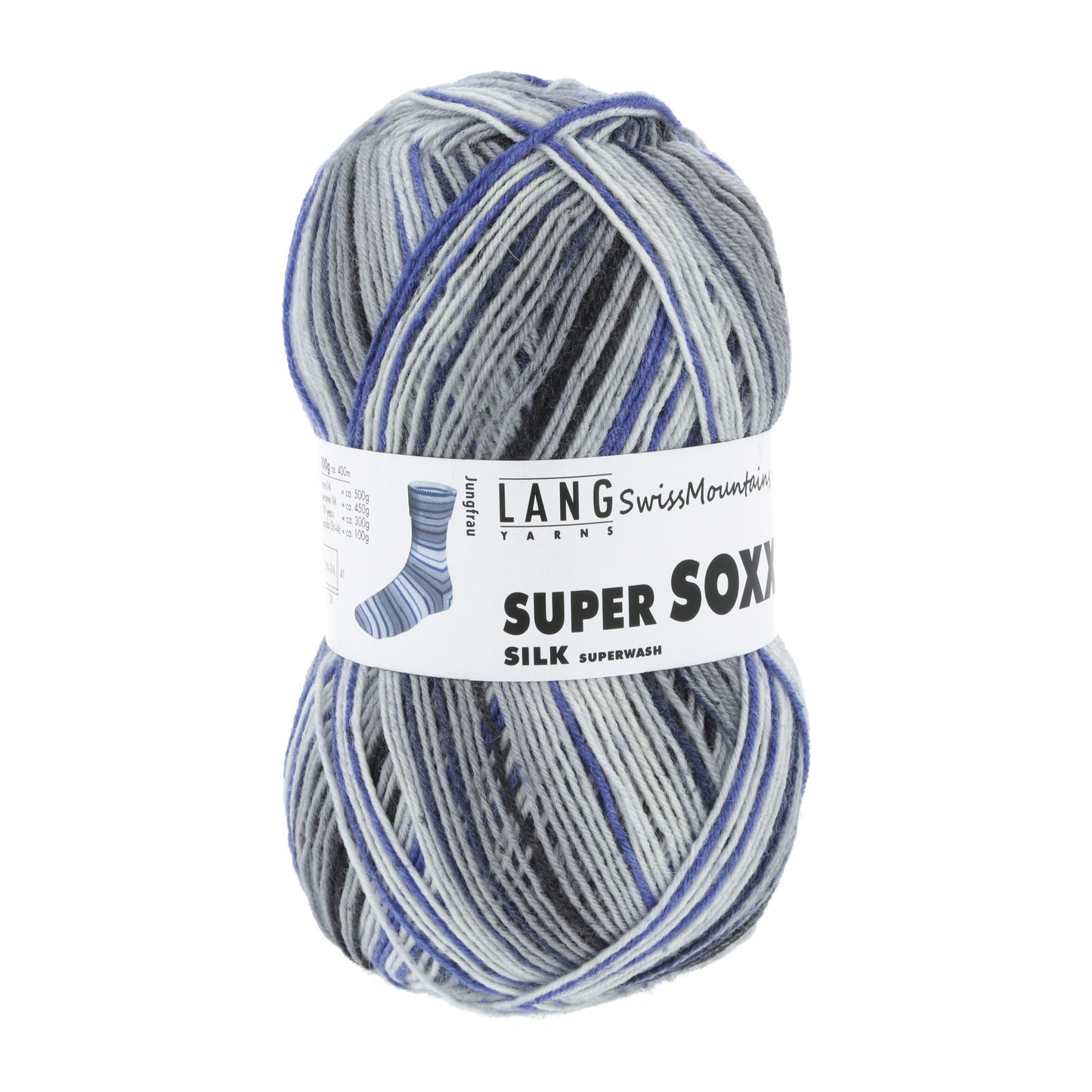 Laine Vierge "SUPER SOXX SILK COLOR 4-FACH"