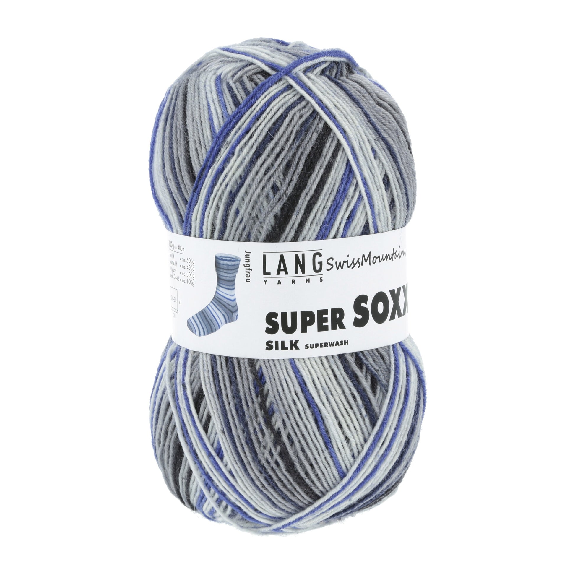 Laine Vierge "SUPER SOXX SILK COLOR 4-FACH"