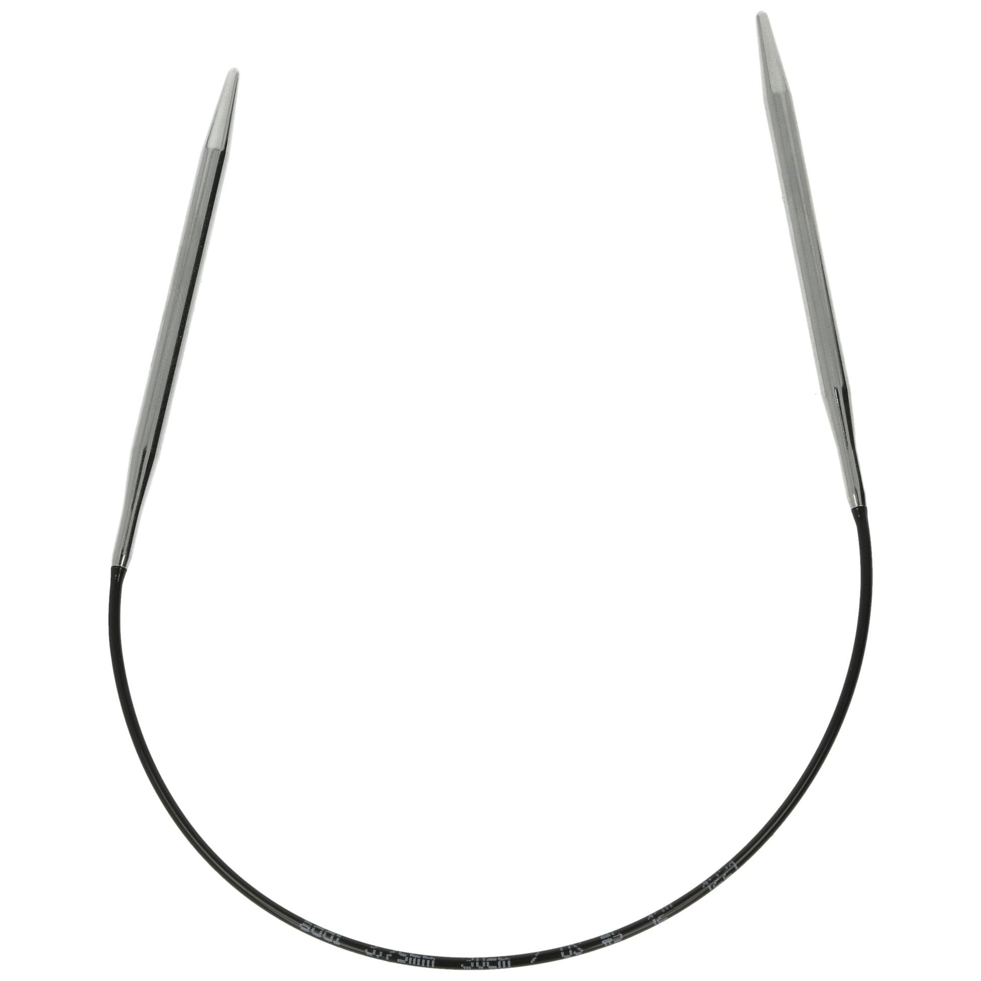 Aiguilles à tricoter circulaires en bronze blanc - Black Edition