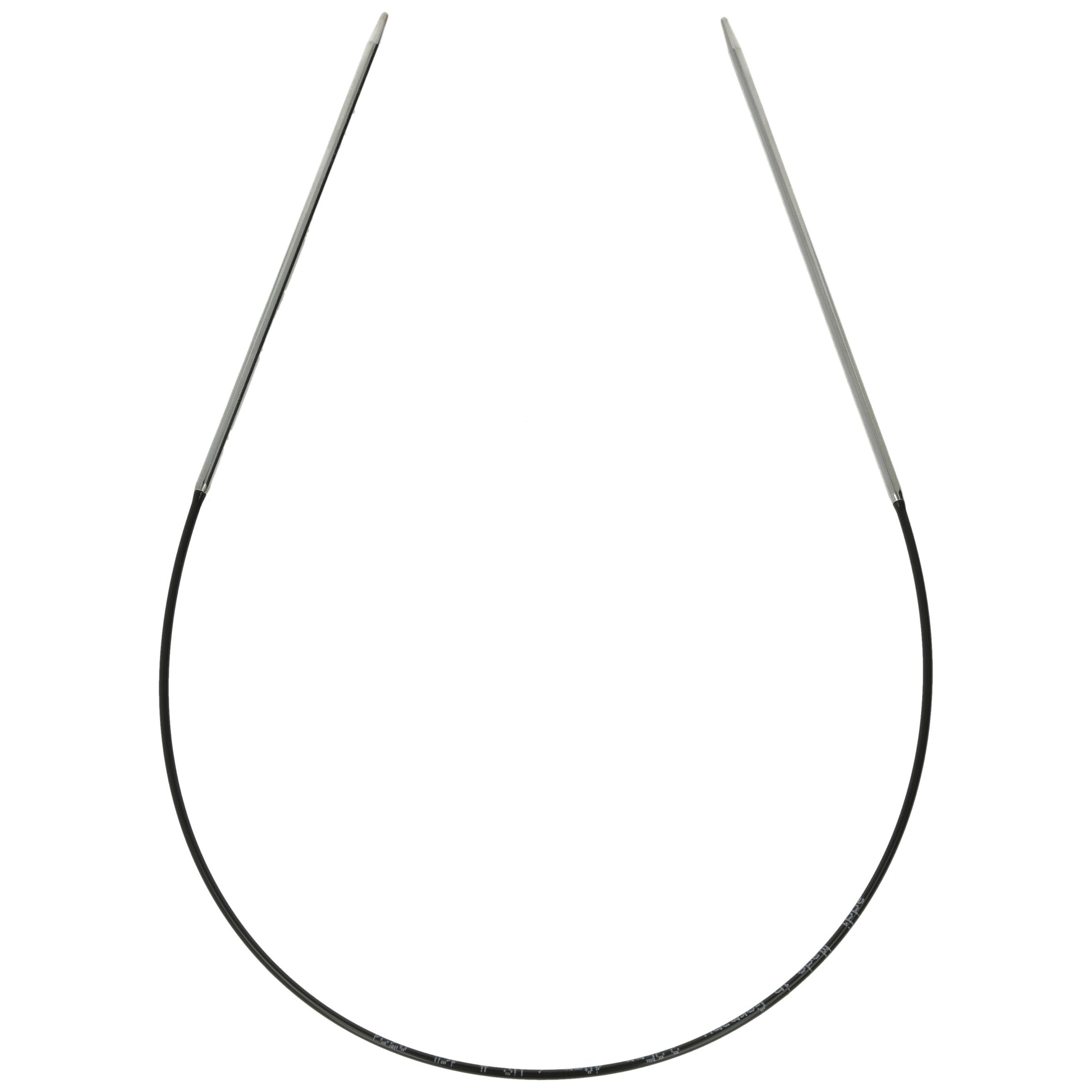 Aiguilles à tricoter circulaires en bronze blanc - Black Edition