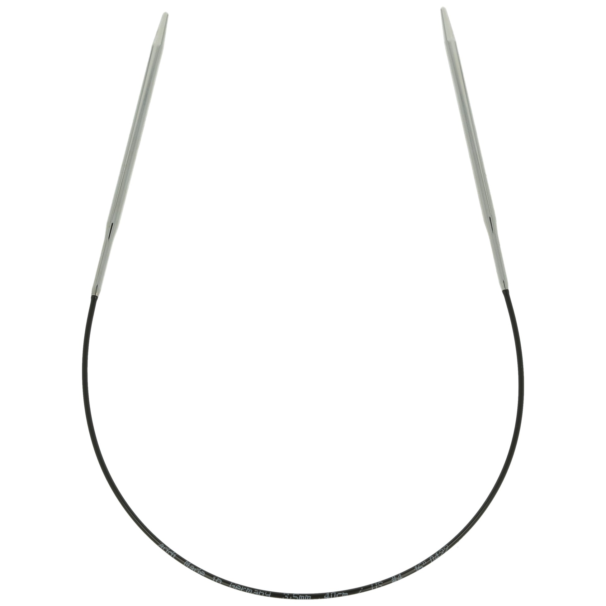 Aiguilles à tricoter circulaires en bronze blanc - Black Edition