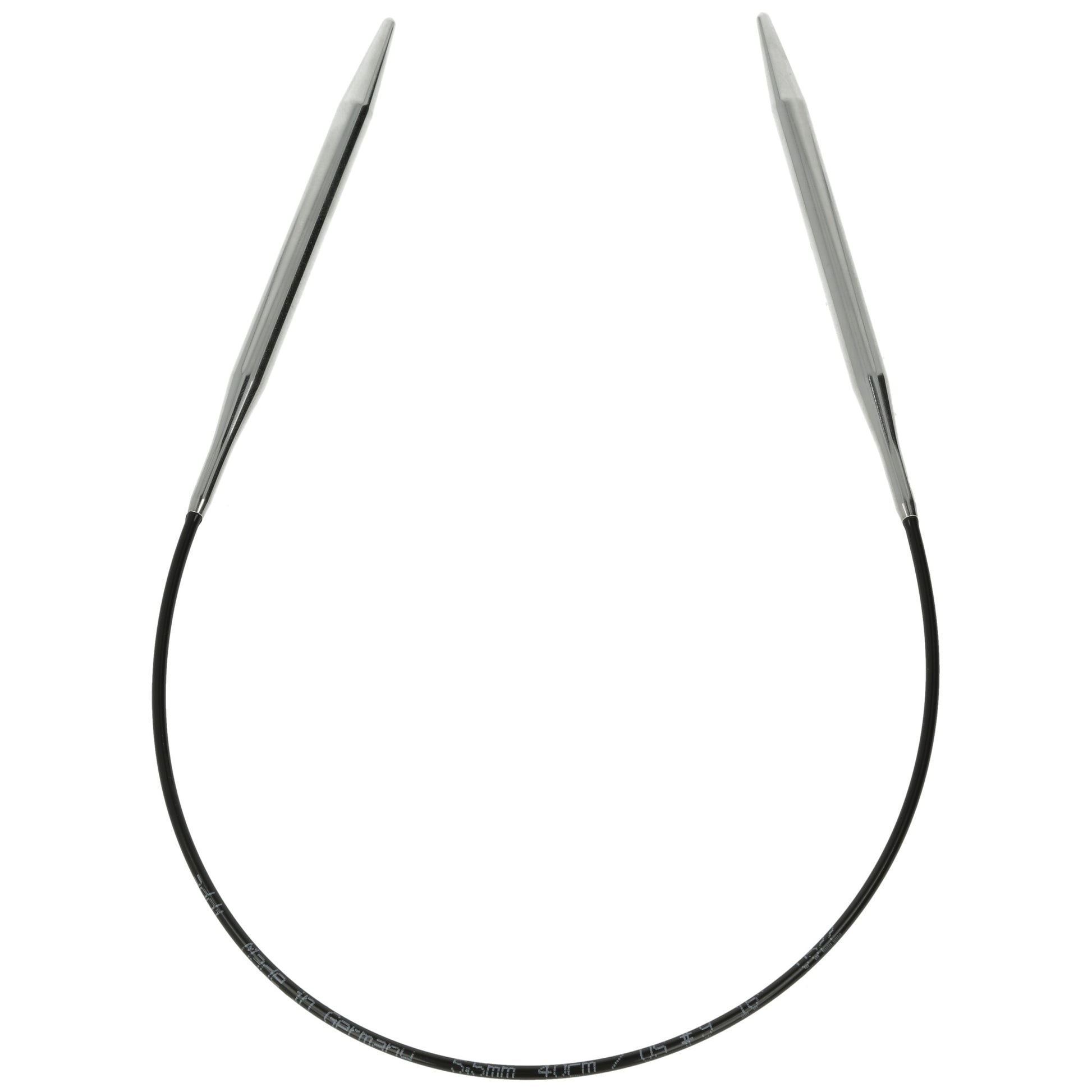 Aiguilles à tricoter circulaires en bronze blanc - Black Edition