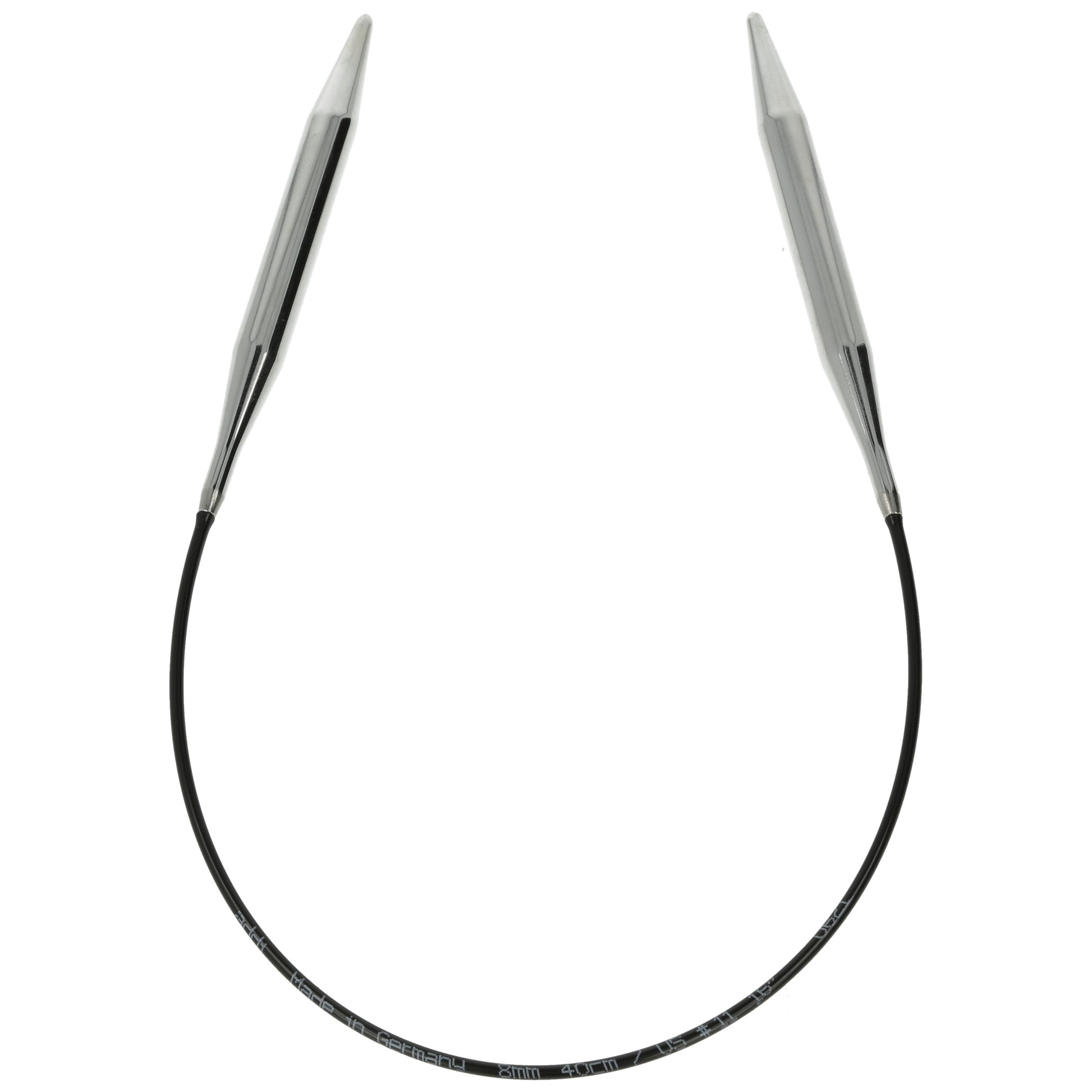 Aiguilles à tricoter circulaires en bronze blanc - Black Edition