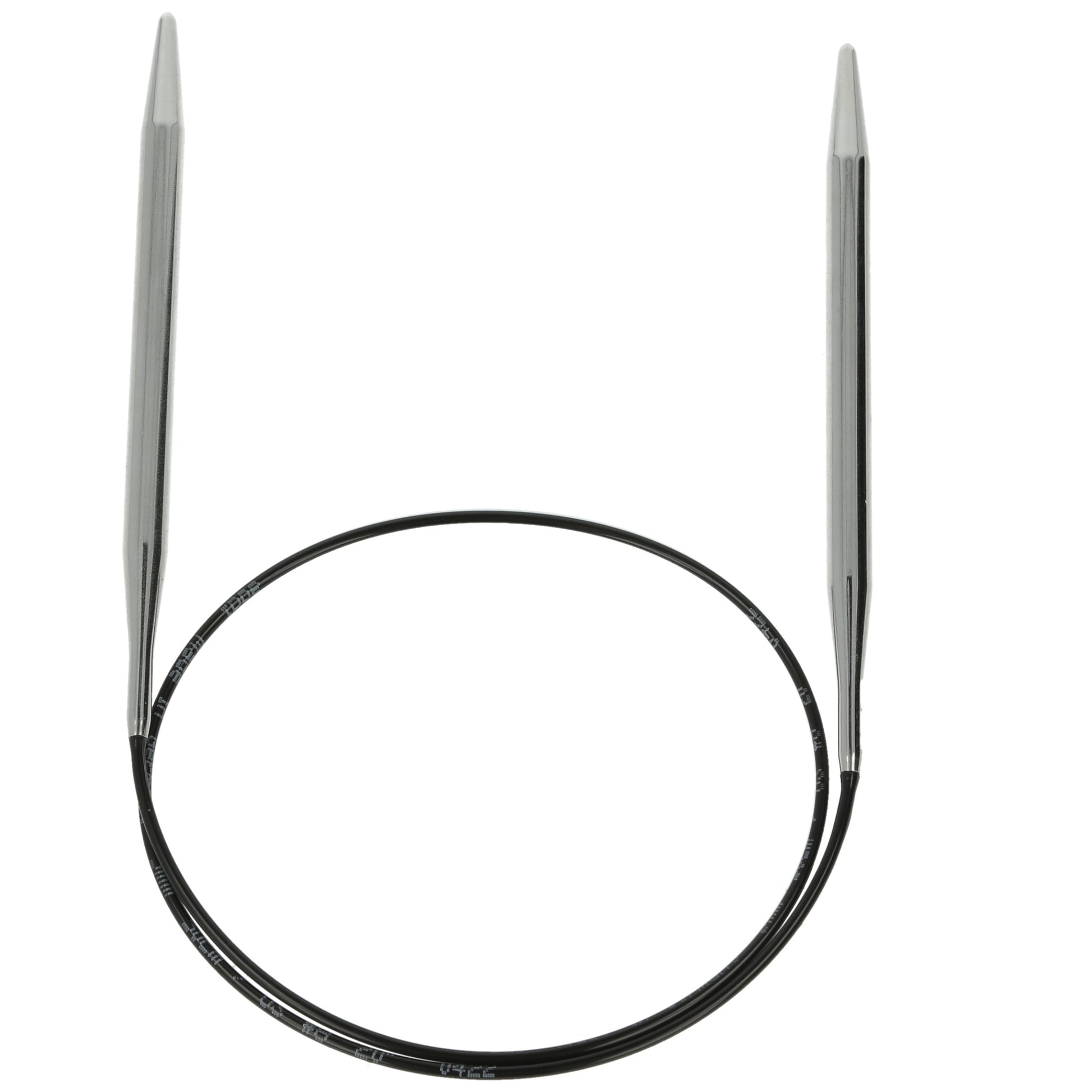 Aiguilles à tricoter circulaires en bronze blanc - Black Edition