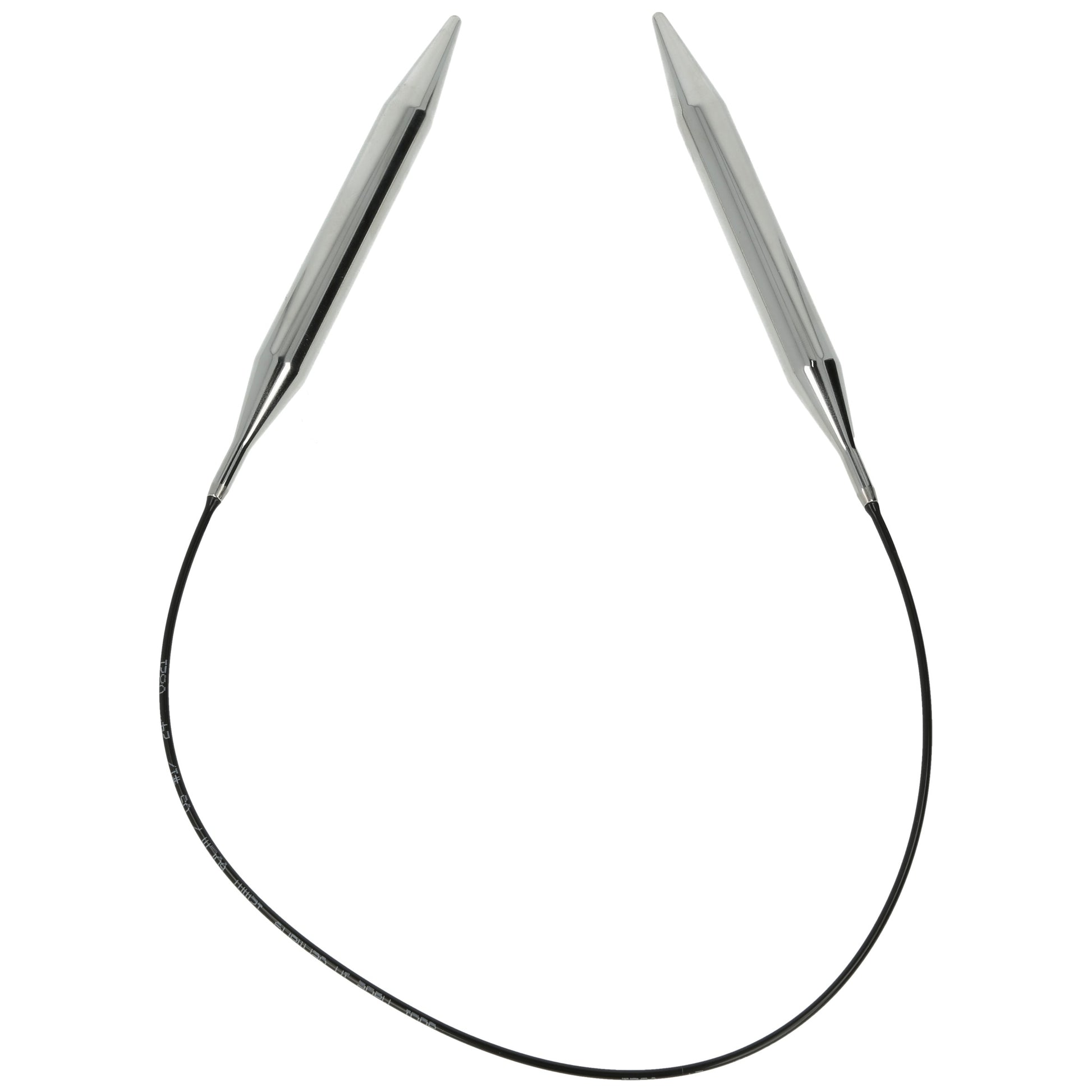 Aiguilles à tricoter circulaires en bronze blanc - Black Edition