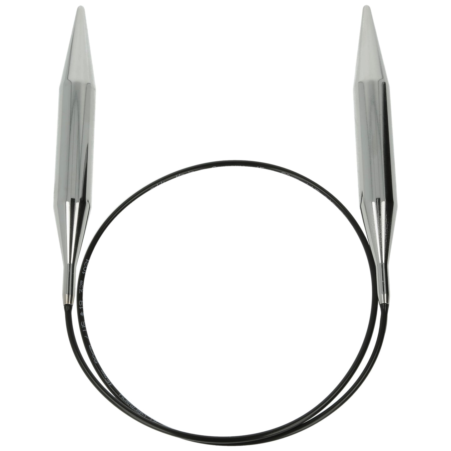 Aiguilles à tricoter circulaires en bronze blanc - Black Edition