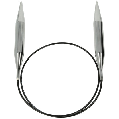 Aiguilles à tricoter circulaires en bronze blanc - Black Edition