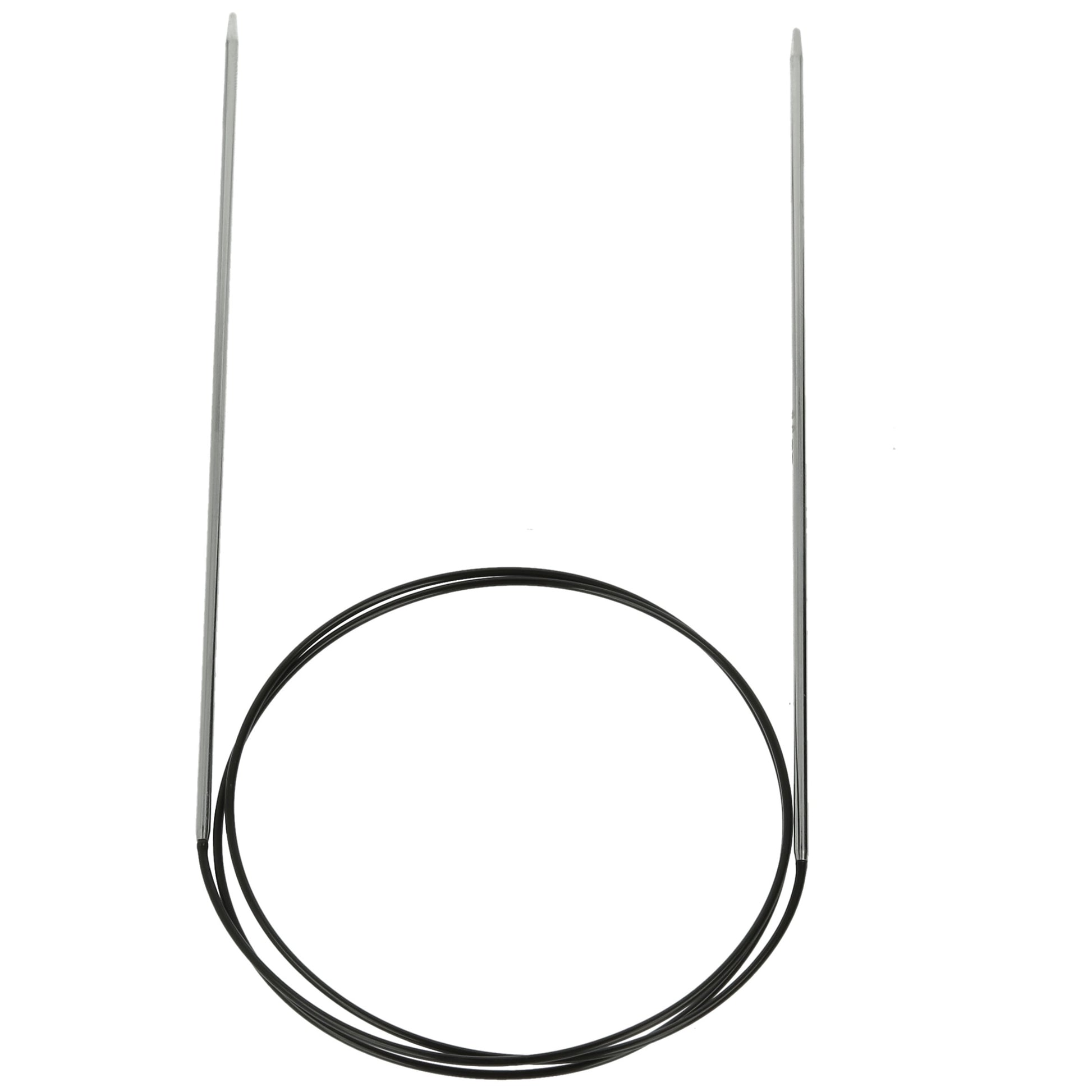 Aiguilles à tricoter circulaires en bronze blanc - Black Edition