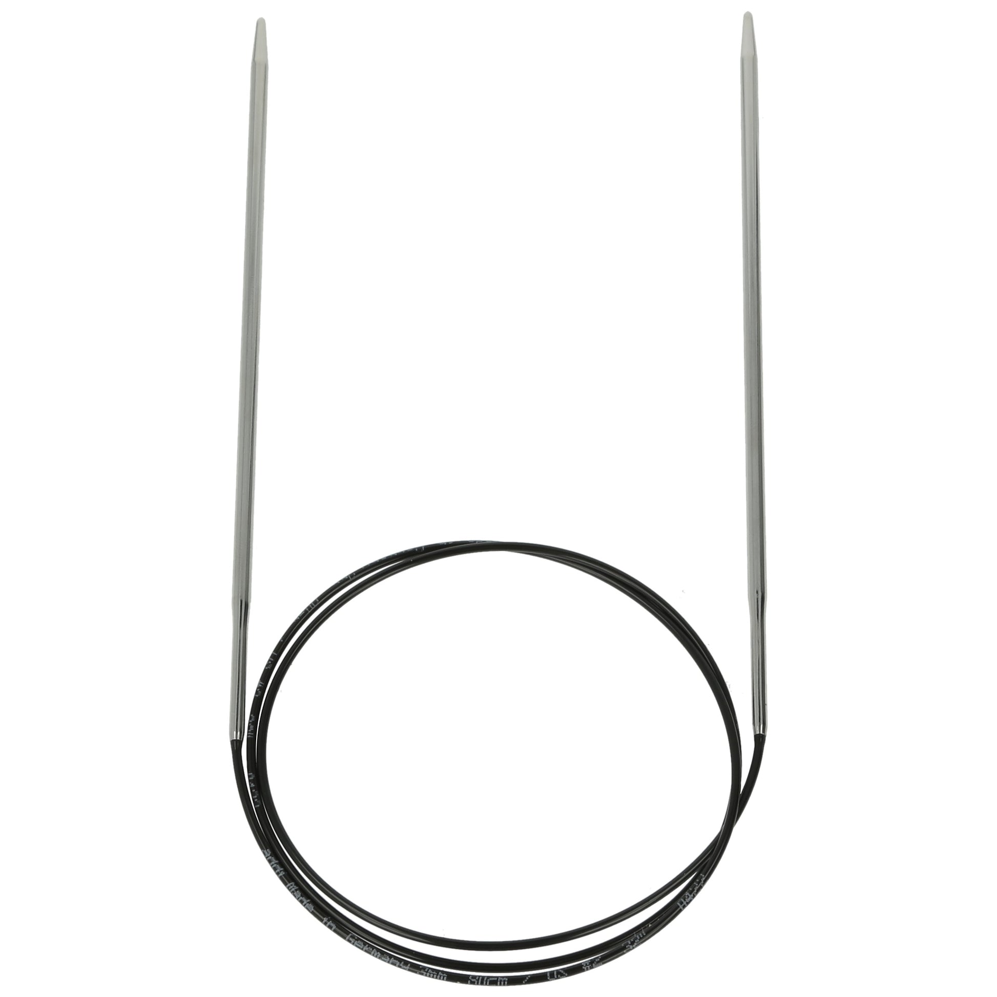 Aiguilles à tricoter circulaires en bronze blanc - Black Edition