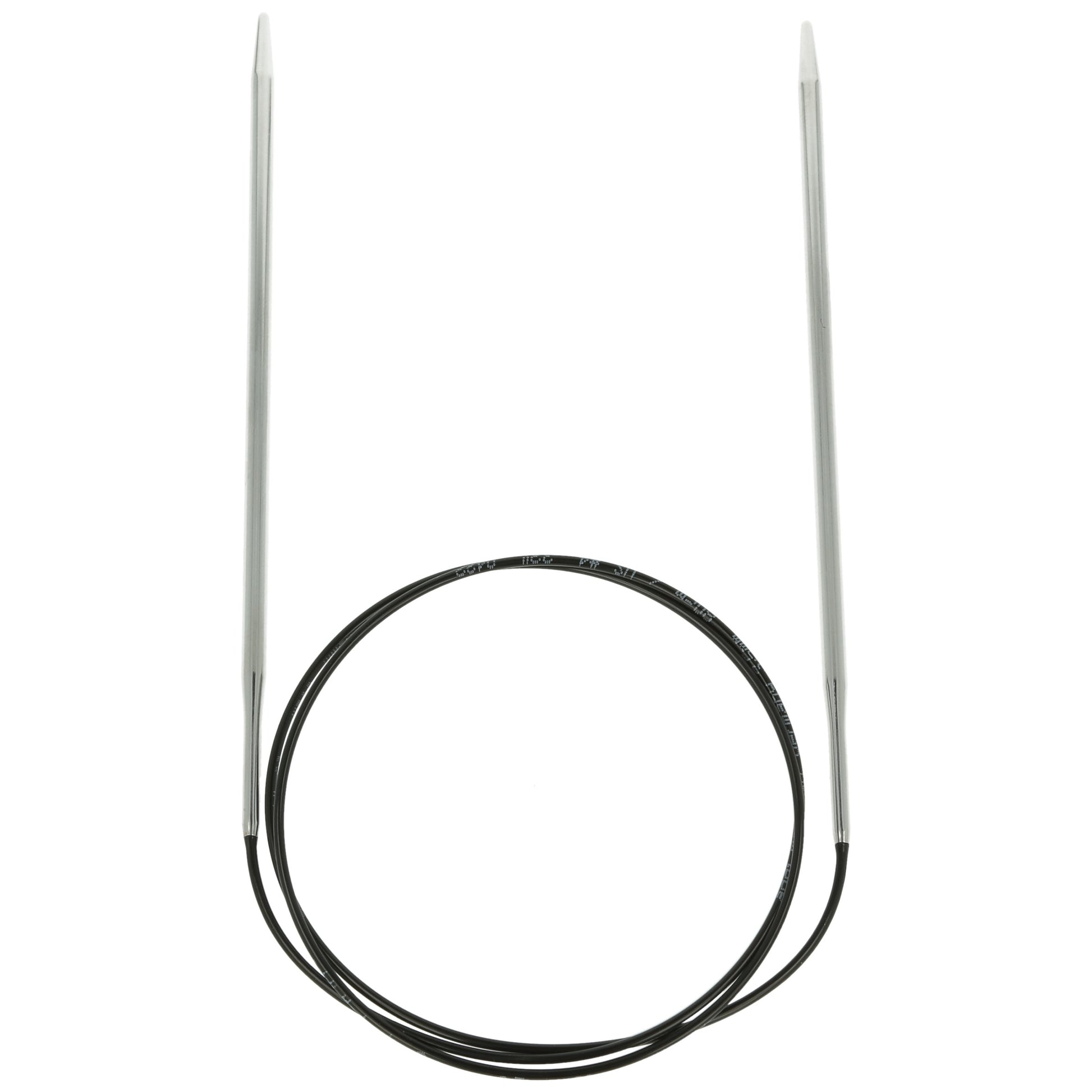 Aiguilles à tricoter circulaires en bronze blanc - Black Edition