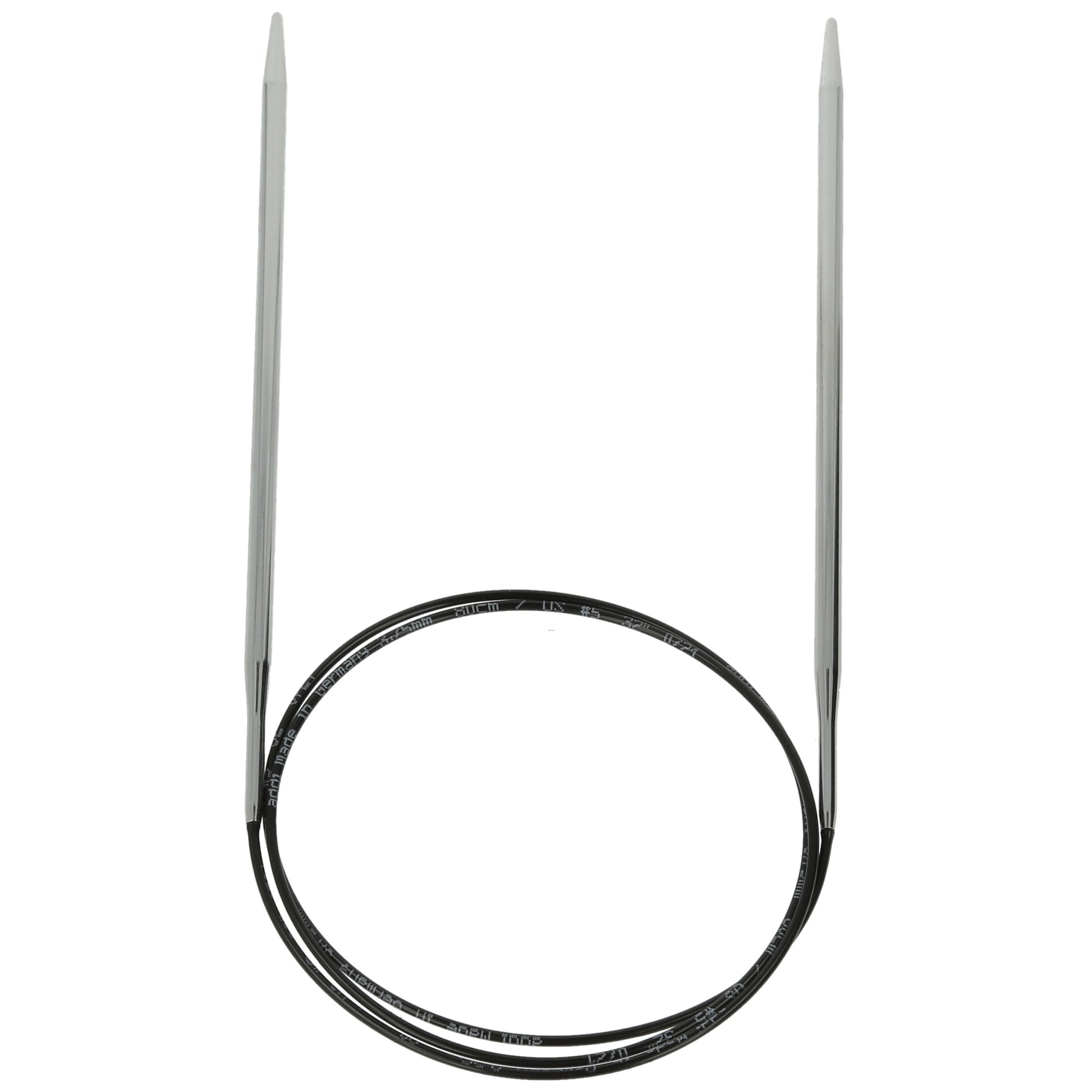 Aiguilles à tricoter circulaires en bronze blanc - Black Edition