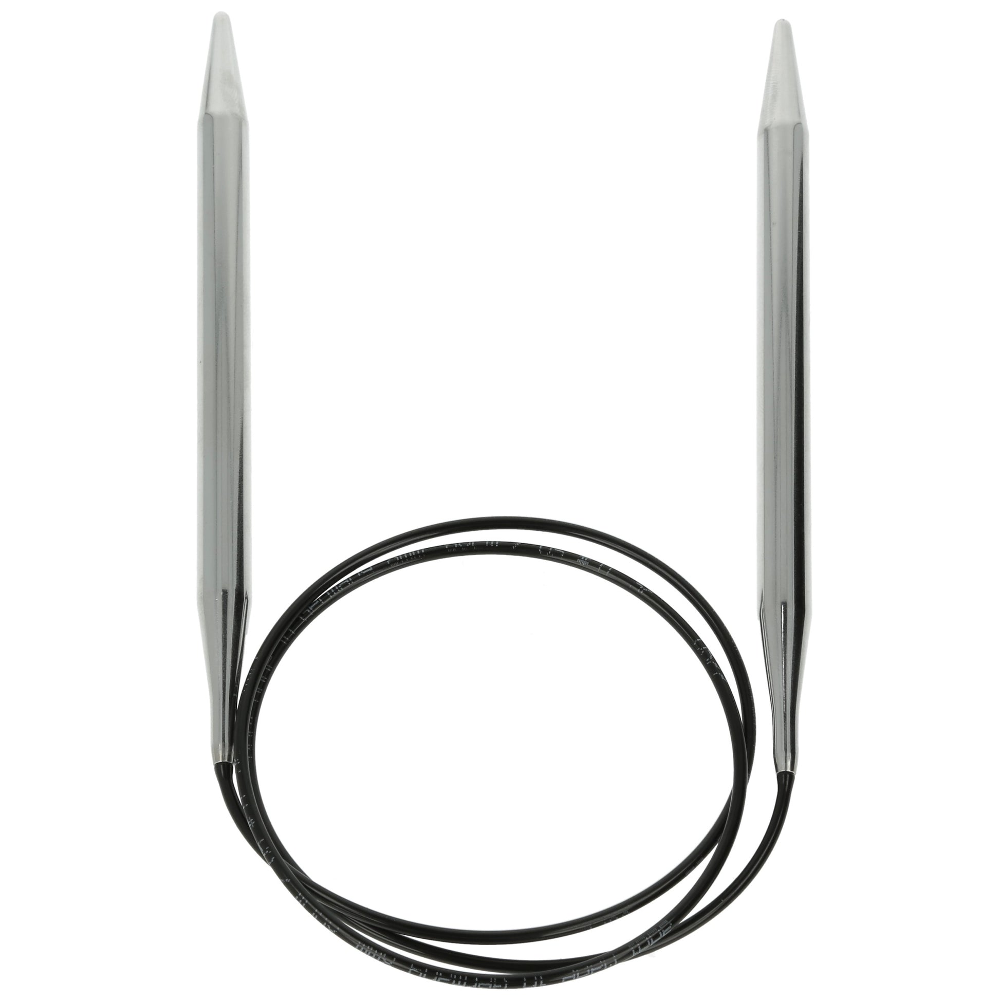 Aiguilles à tricoter circulaires en bronze blanc - Black Edition