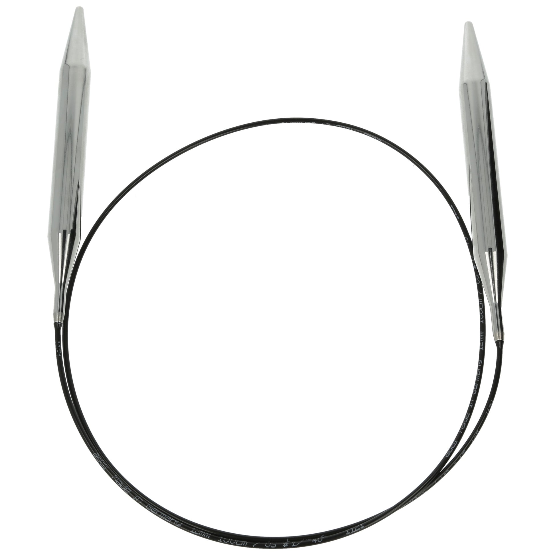 Aiguilles à tricoter circulaires en bronze blanc - Black Edition