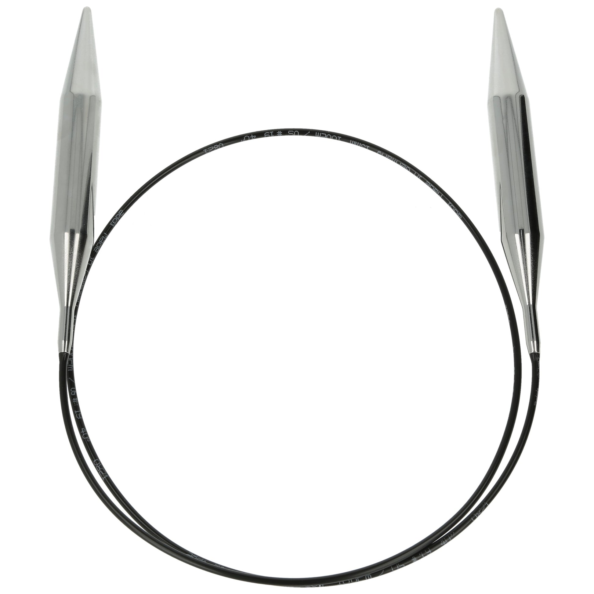 Aiguilles à tricoter circulaires en bronze blanc - Black Edition