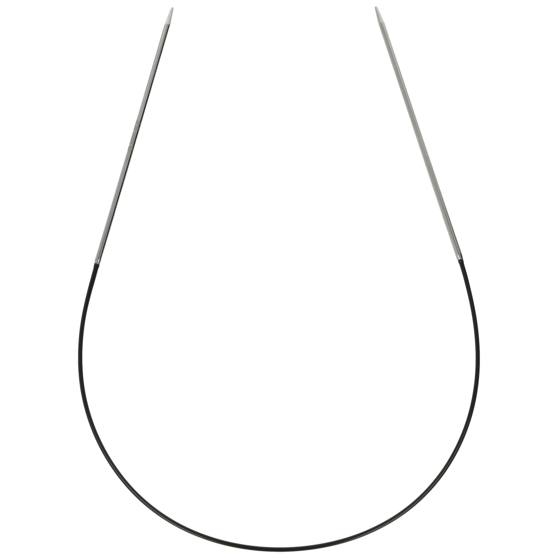 Aiguilles à tricoter circulaires en bronze blanc - Black Edition