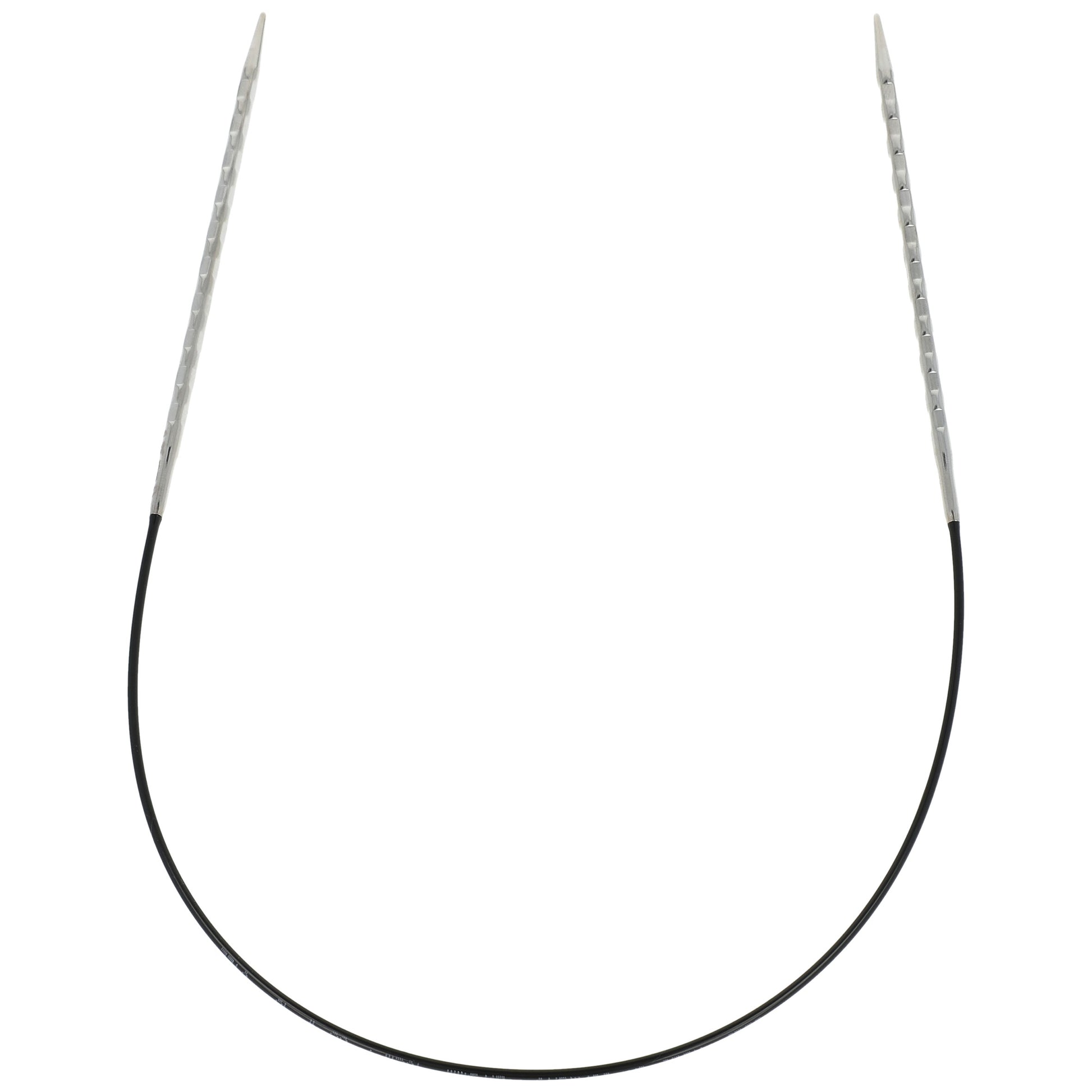 Aiguilles à tricoter circulaires en bronze blanc - Black Edition