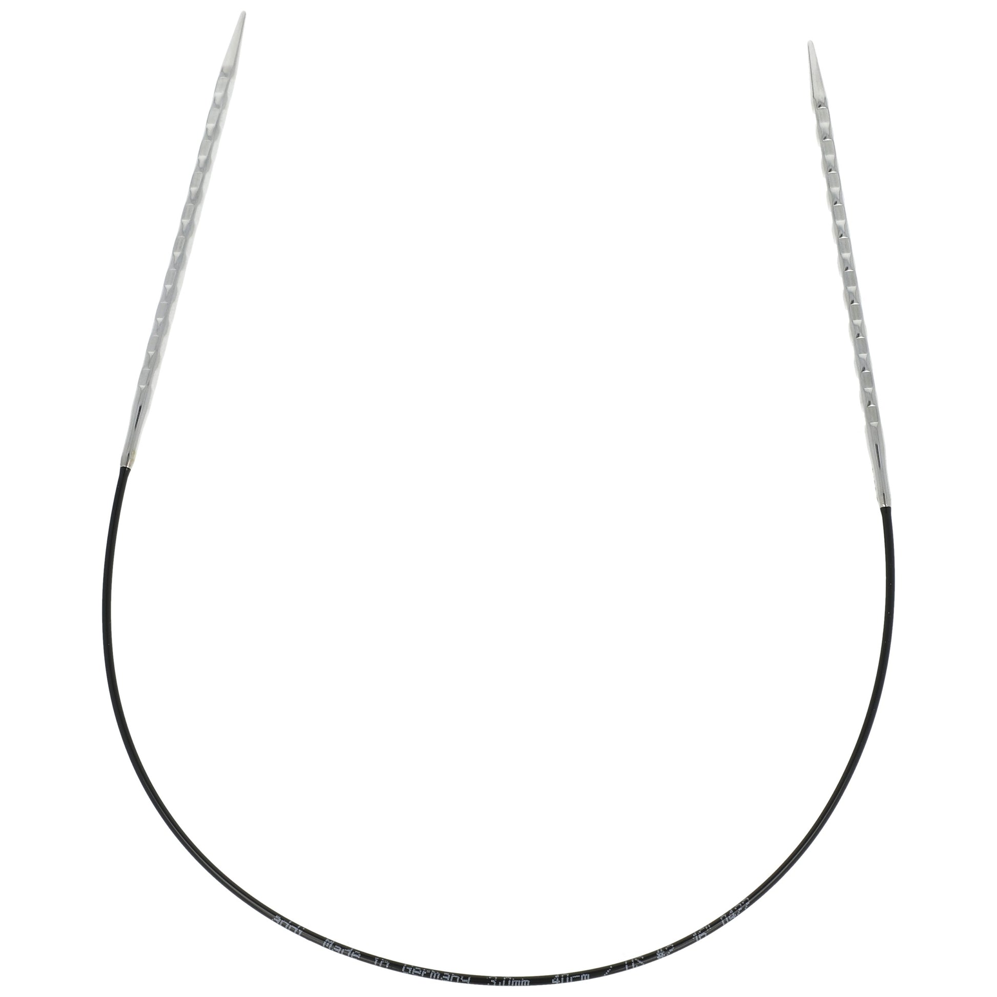 Aiguilles à tricoter circulaires en bronze blanc - Black Edition