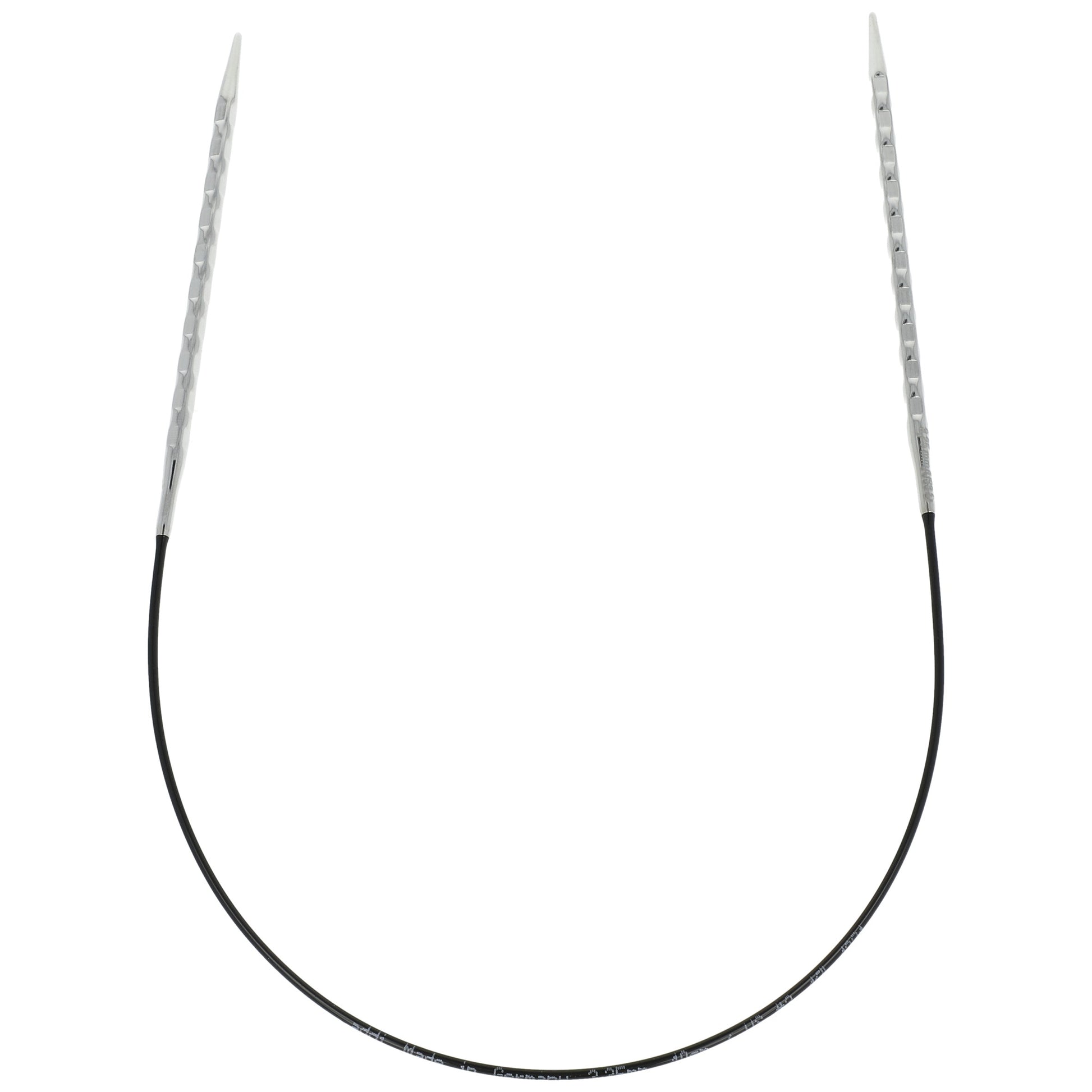 Aiguilles à tricoter circulaires en bronze blanc - Black Edition