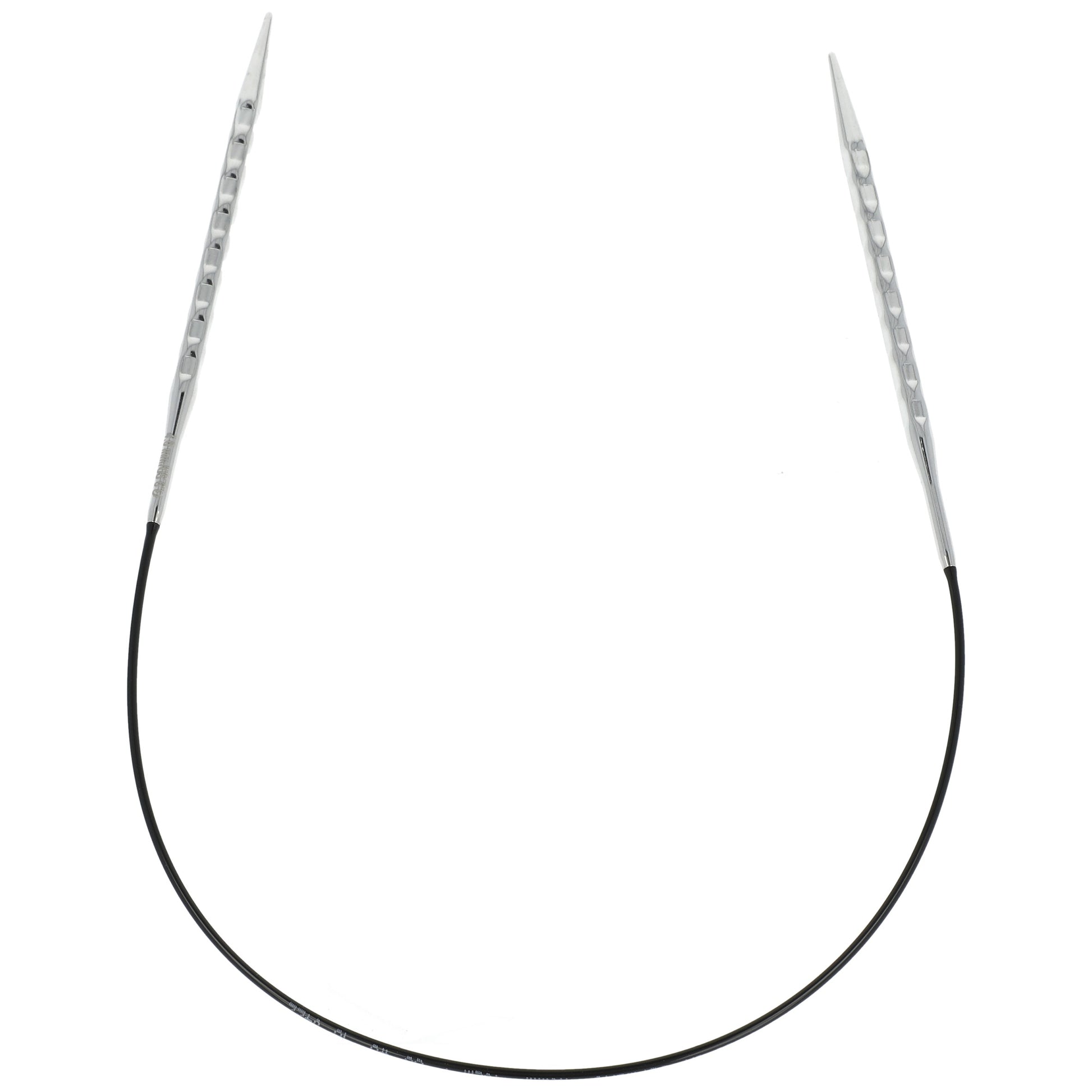 Aiguilles à tricoter circulaires en bronze blanc - Black Edition