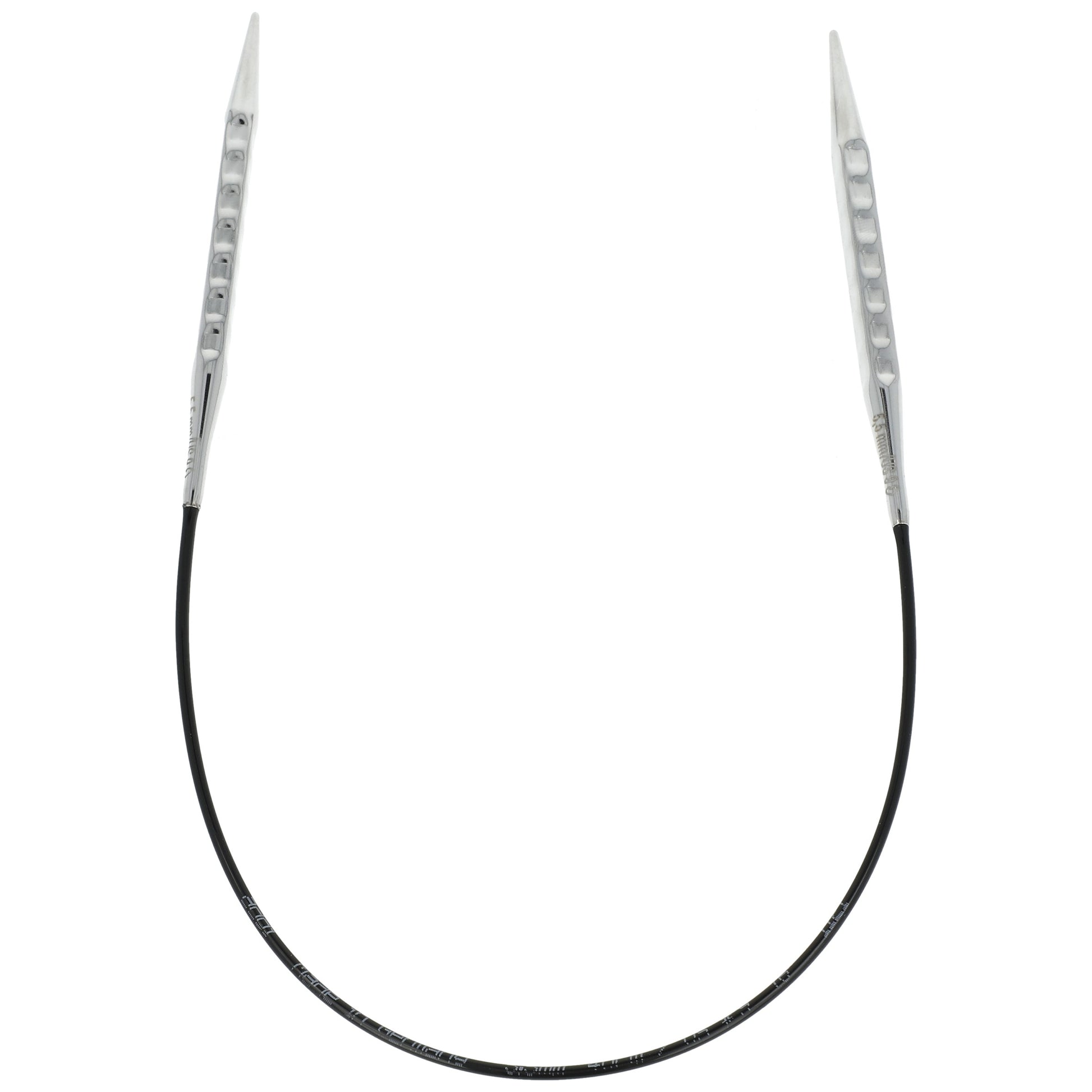 Aiguilles à tricoter circulaires en bronze blanc - Black Edition
