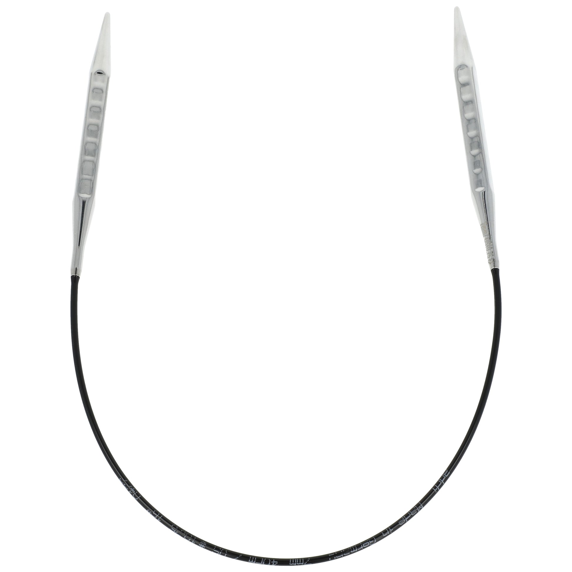 Aiguilles à tricoter circulaires en bronze blanc - Black Edition