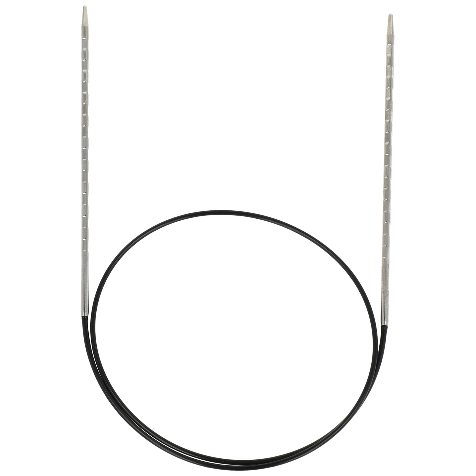 Aiguilles à tricoter circulaires en bronze blanc - Black Edition