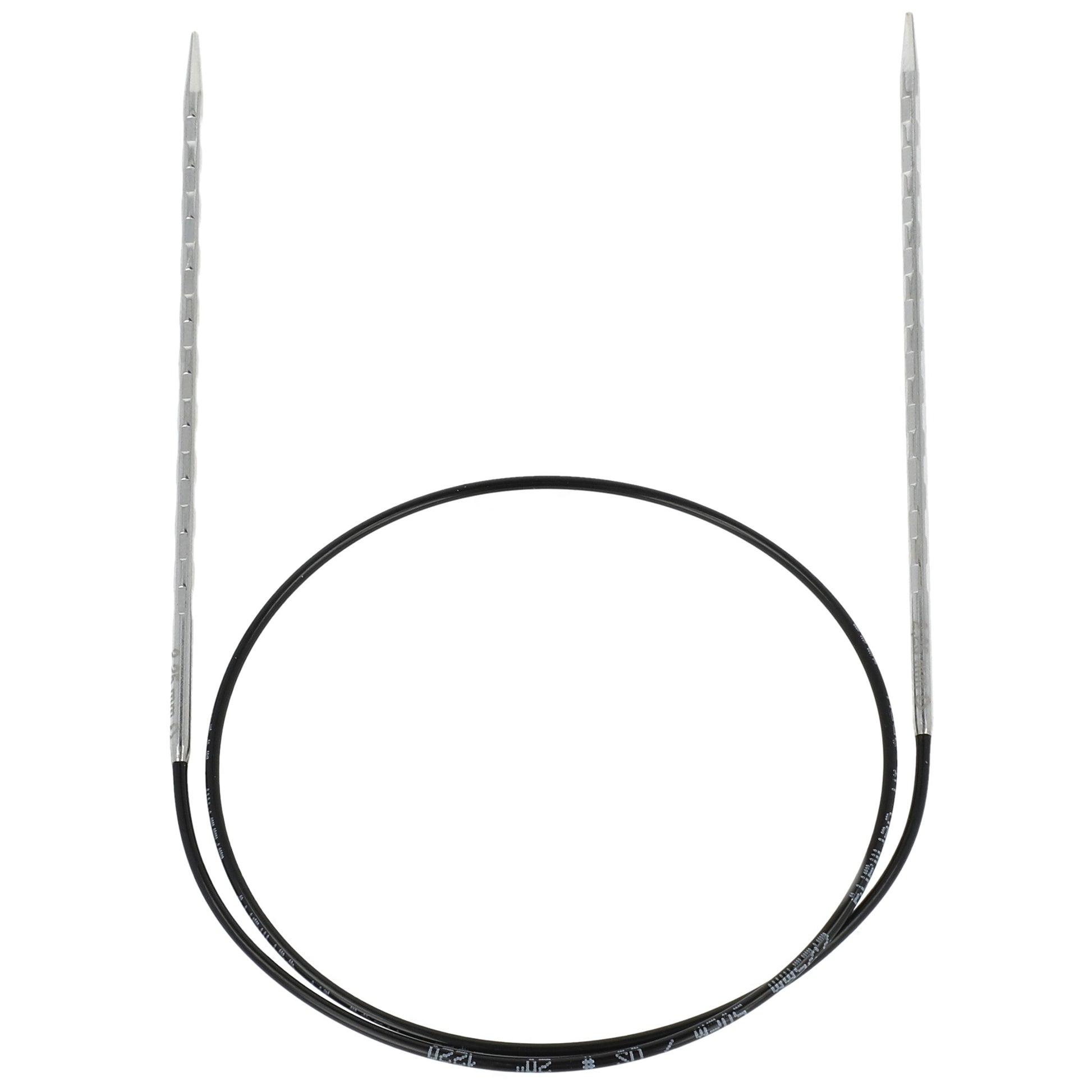 Aiguilles à tricoter circulaires en bronze blanc - Black Edition