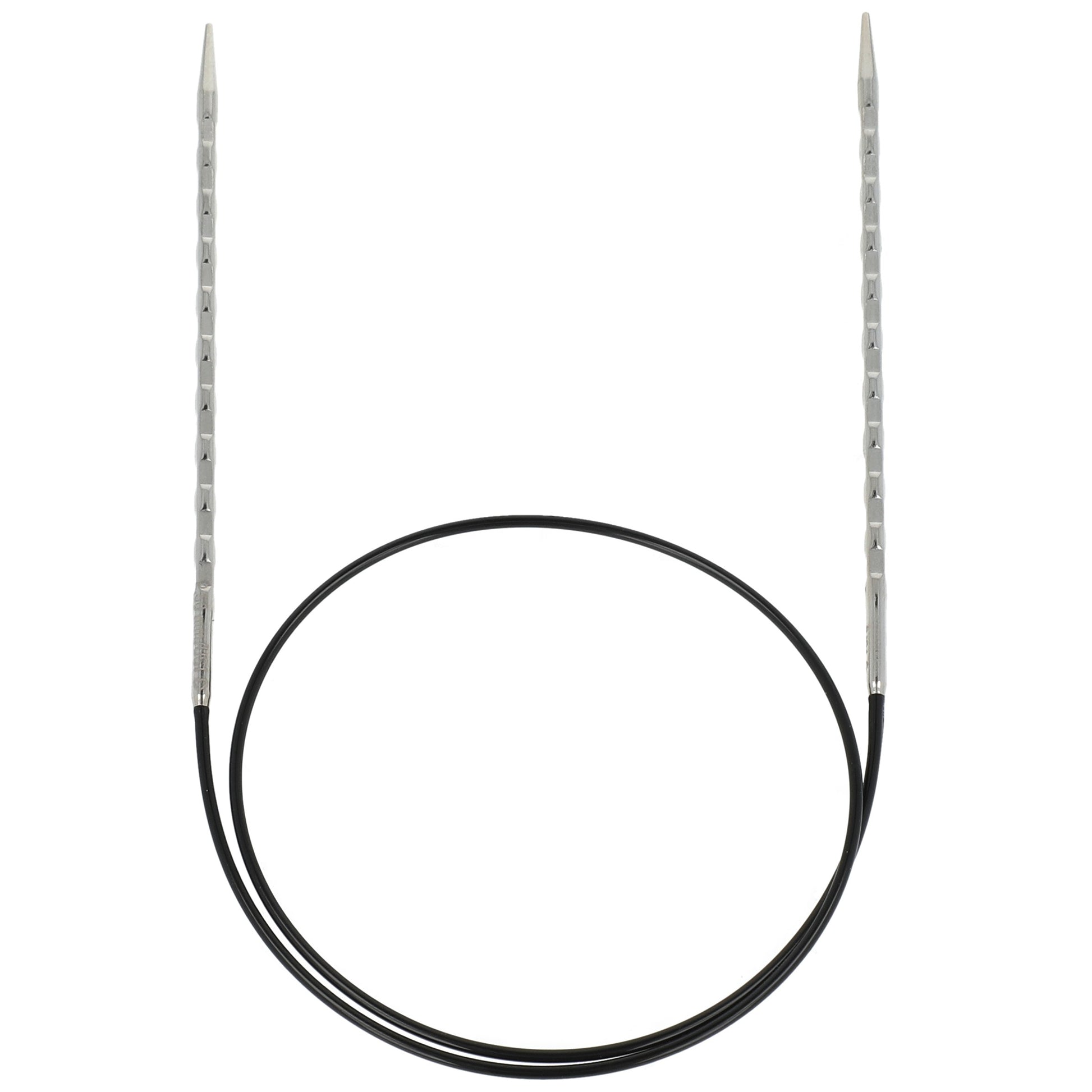 Aiguilles à tricoter circulaires en bronze blanc - Black Edition
