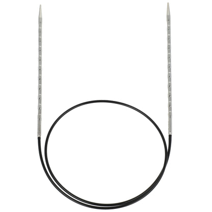 Aiguilles à tricoter circulaires en bronze blanc - Black Edition