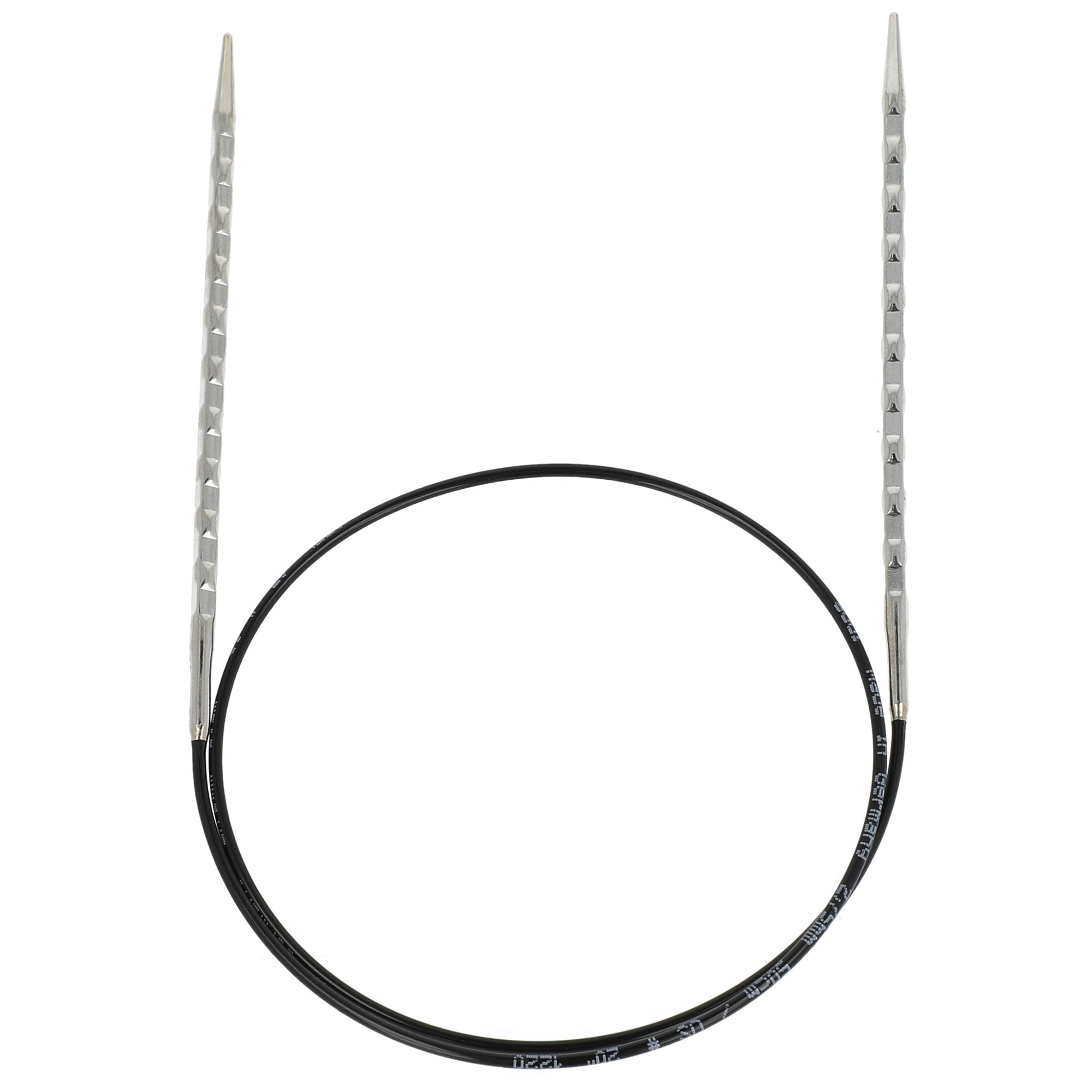 Aiguilles à tricoter circulaires en bronze blanc - Black Edition