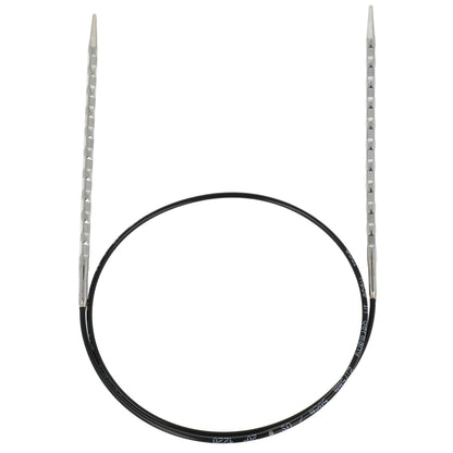 Aiguilles à tricoter circulaires en bronze blanc - Black Edition