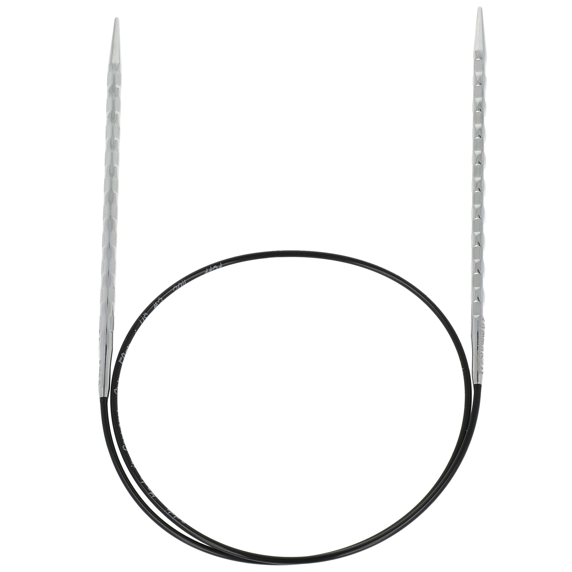 Aiguilles à tricoter circulaires en bronze blanc - Black Edition