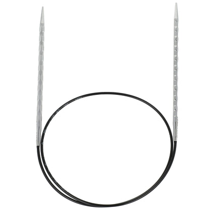 Aiguilles à tricoter circulaires en bronze blanc - Black Edition