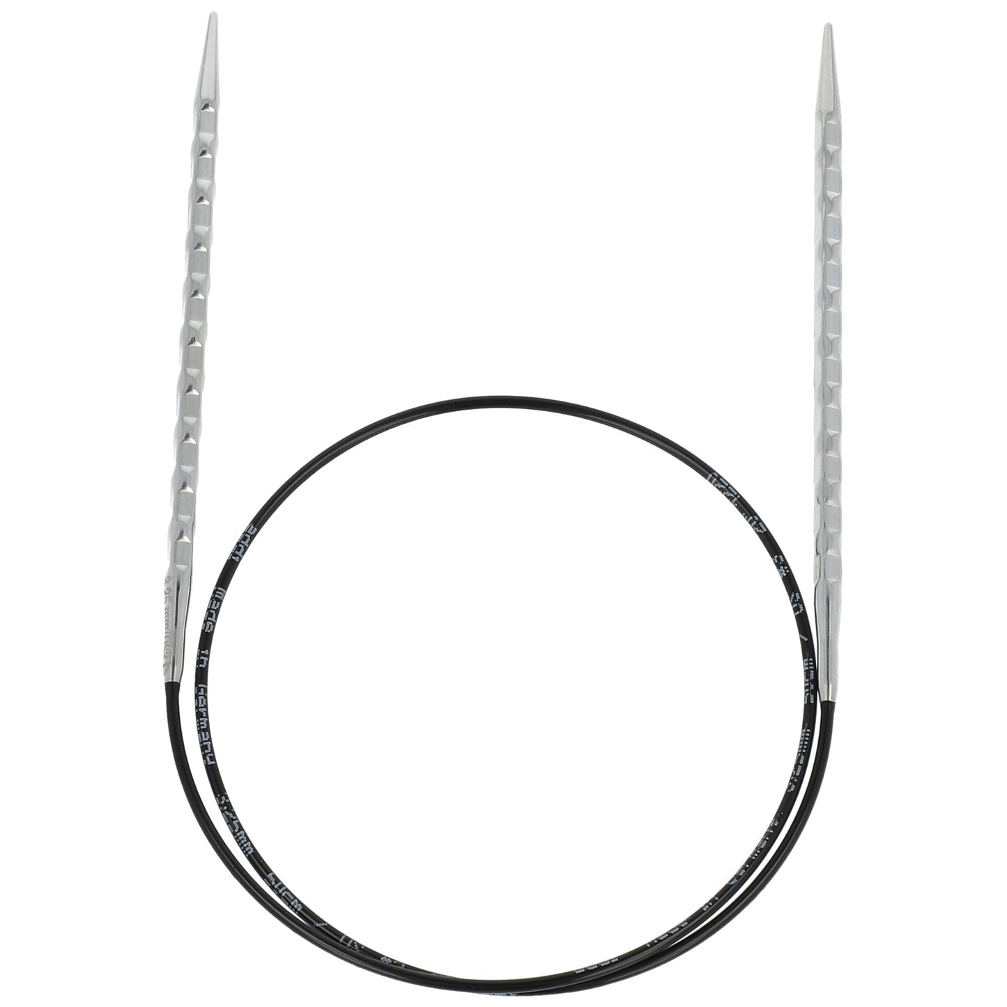 Aiguilles à tricoter circulaires en bronze blanc - Black Edition