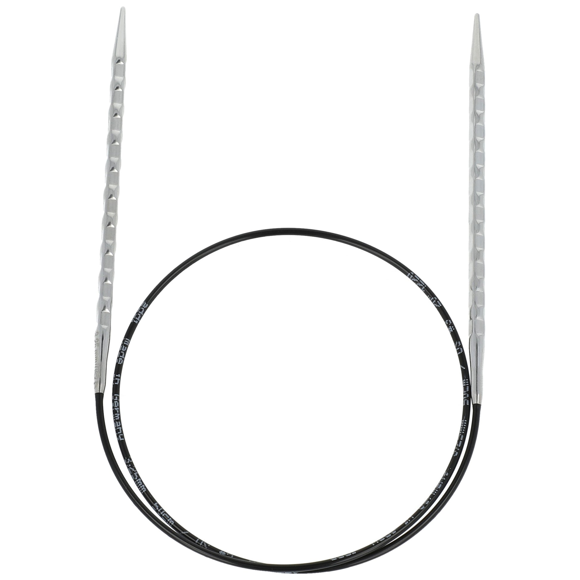 Aiguilles à tricoter circulaires en bronze blanc - Black Edition