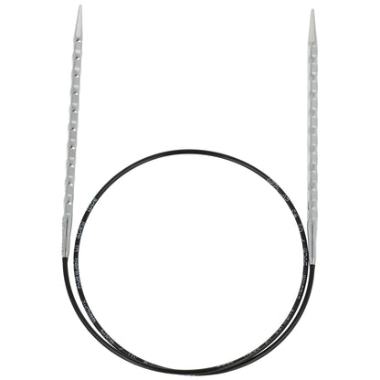 Aiguilles à tricoter circulaires en bronze blanc - Black Edition