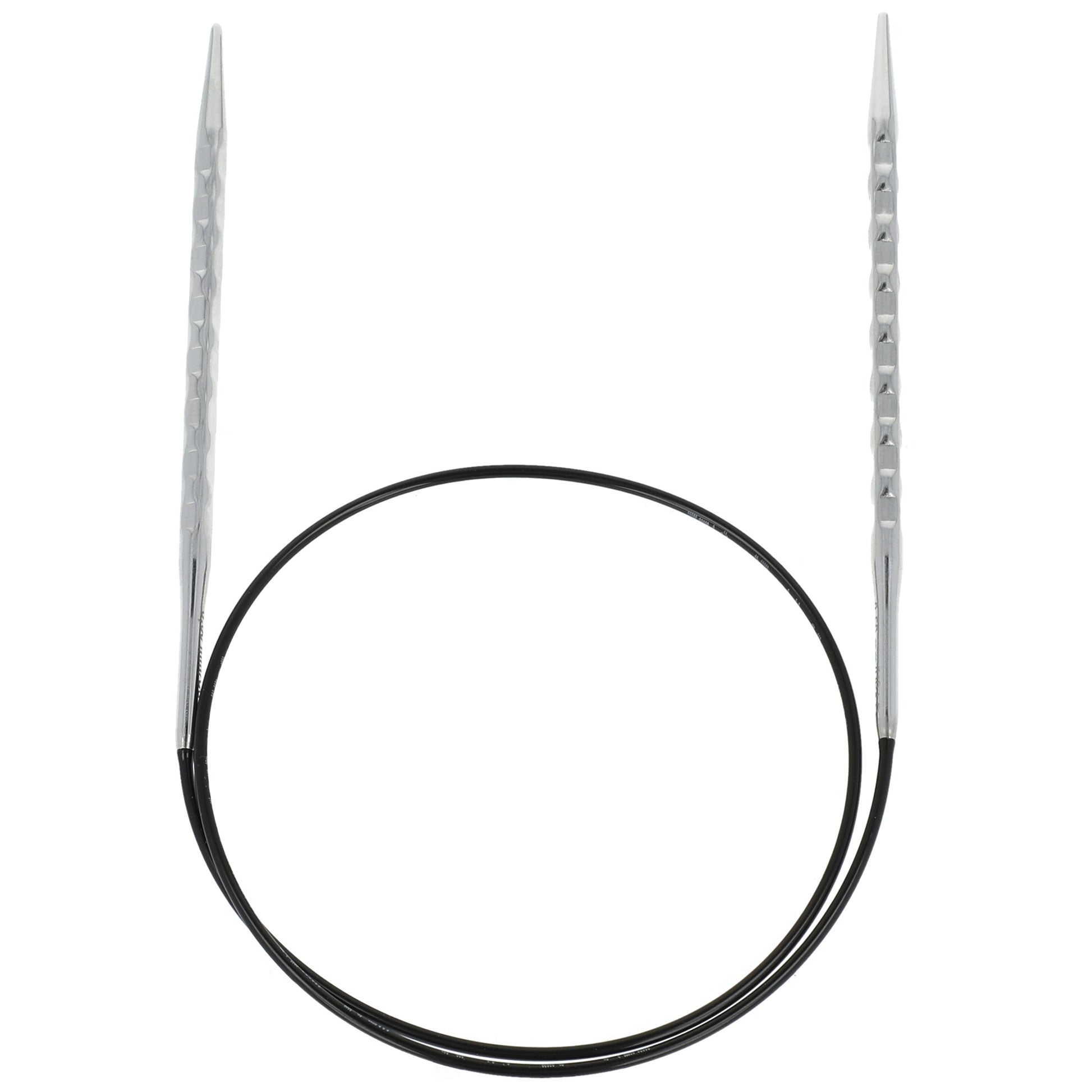 Aiguilles à tricoter circulaires en bronze blanc - Black Edition