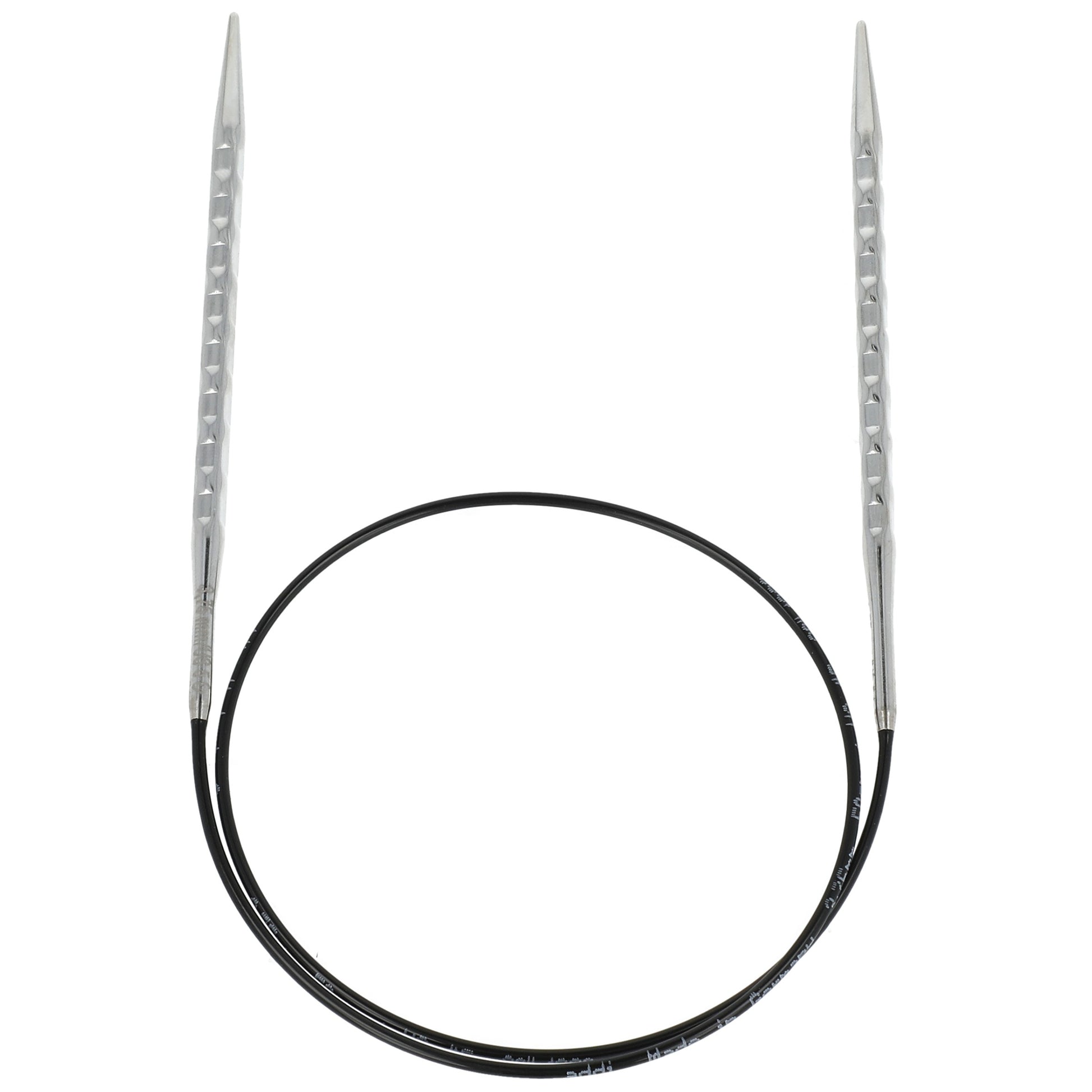 Aiguilles à tricoter circulaires en bronze blanc - Black Edition