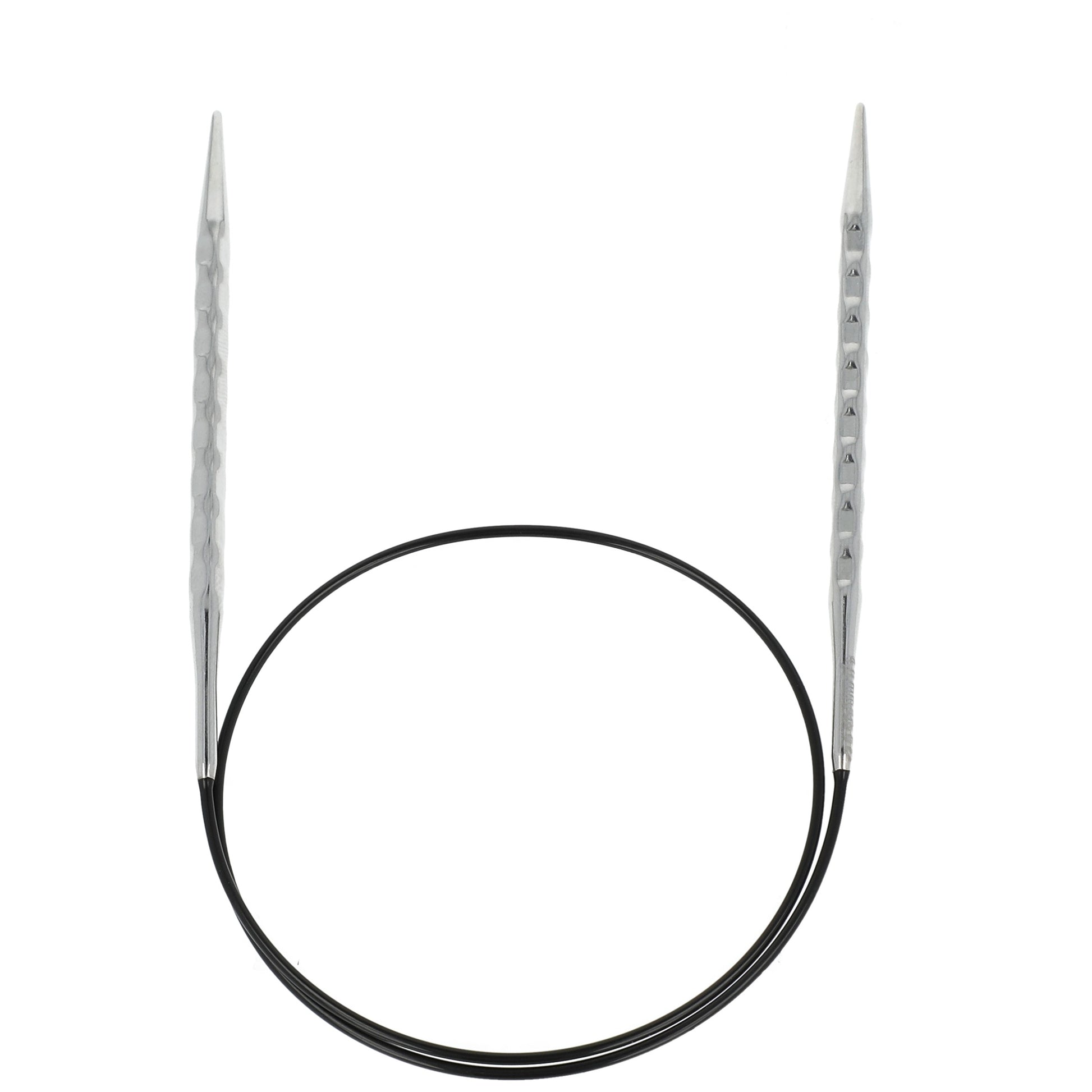 Aiguilles à tricoter circulaires en bronze blanc - Black Edition
