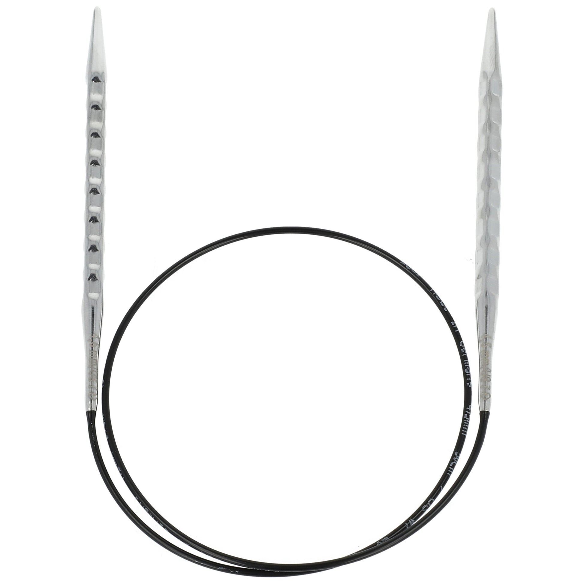 Aiguilles à tricoter circulaires en bronze blanc - Black Edition