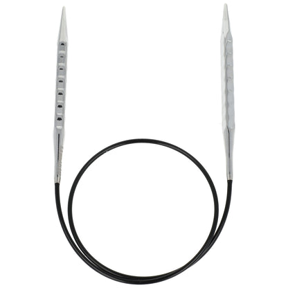 Aiguilles à tricoter circulaires en bronze blanc - Black Edition